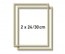 2 Aluminium frames 24 x 30 cm
