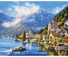 By Lake Hallstatt - painting by numbers