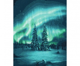 Northern lights - painting by numbers