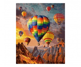 Hot air balloons - painting by numbers