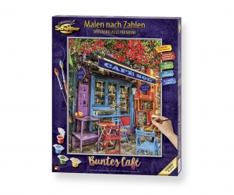 Colourful Café Painting by Numbers