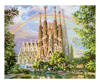 Sagrada Familia Painting by Numbers