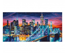 Manhattan at Night 2 - painting by numbers