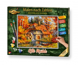 Old Mill - painting by numbers