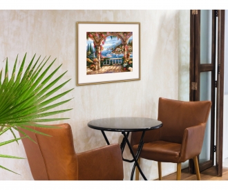 A villa by the sea - painting by numbers