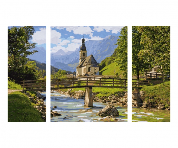 St. Sebastian in Ramsau - painting by numbers St. Sebastian in Ramsau - painting by numbers