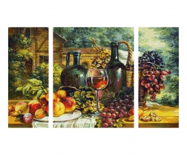 Still life with grapes - painting by numbers