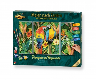 Buy Parrots in the rain forest - painting by numbers online | Schipper