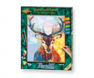 Stag - Polygon-Art - painting by numbers