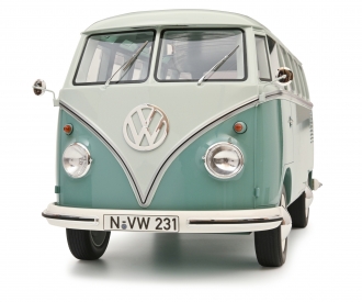 VW T1b Samba turquoise/bluegrey 1:8