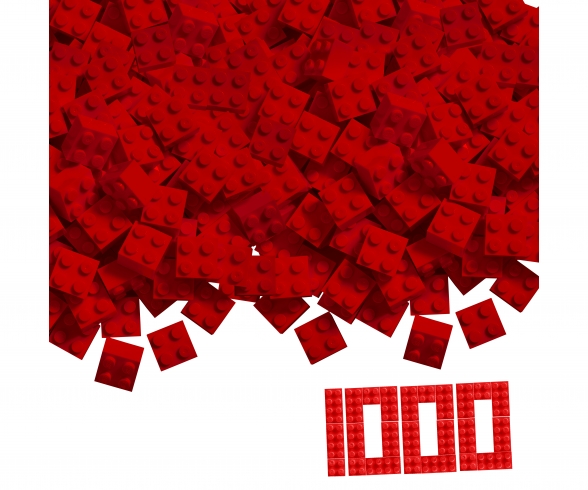 Blox 1000 red 4 pin Bricks loose