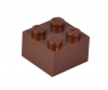 Blox - 100 4er Bausteine braun - kompatibel mit bekannten Spielsteinen