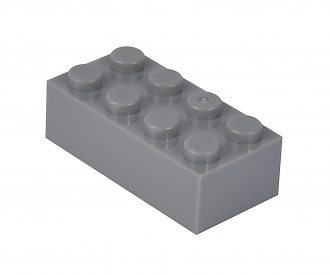 Blox - 40 8er Bausteine grau - kompatibel mit bekannten Spielsteinen
