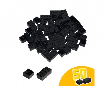 Blox - 40 8er Bausteine schwarz - kompatibel mit bekannten Spielsteinen