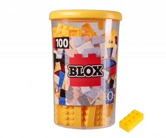 Blox - 100 briques de 8 pièces jaunes - compatibles avec les briques de jeu connues