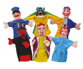 Hand Puppets, 6 pcs. Set