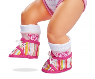 New Born Baby Shoes with Socks, 4-ass.