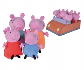 Peppa Pig 4 pcs. Familyset in Car
