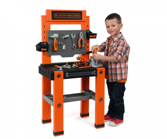 Smoby black and online decker tool bench