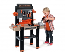Black & Decker Smoby Toy Workshop with mechanical drill, mot