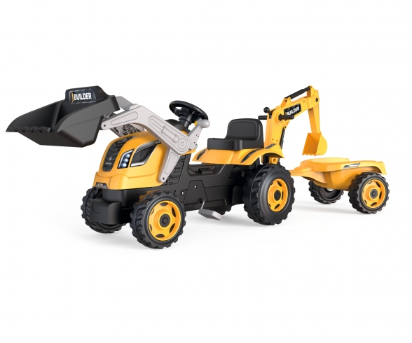 Smoby tractor and trailer ride deals on