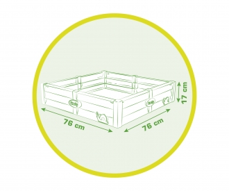 Smoby Life Square Garden Sandkasten + Pflanzbeet 2-in-1