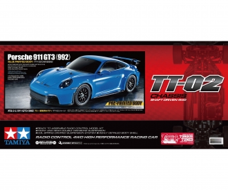 Buy 1:10 RC Porsche 911 GT3 (992) Blue TT-02 online